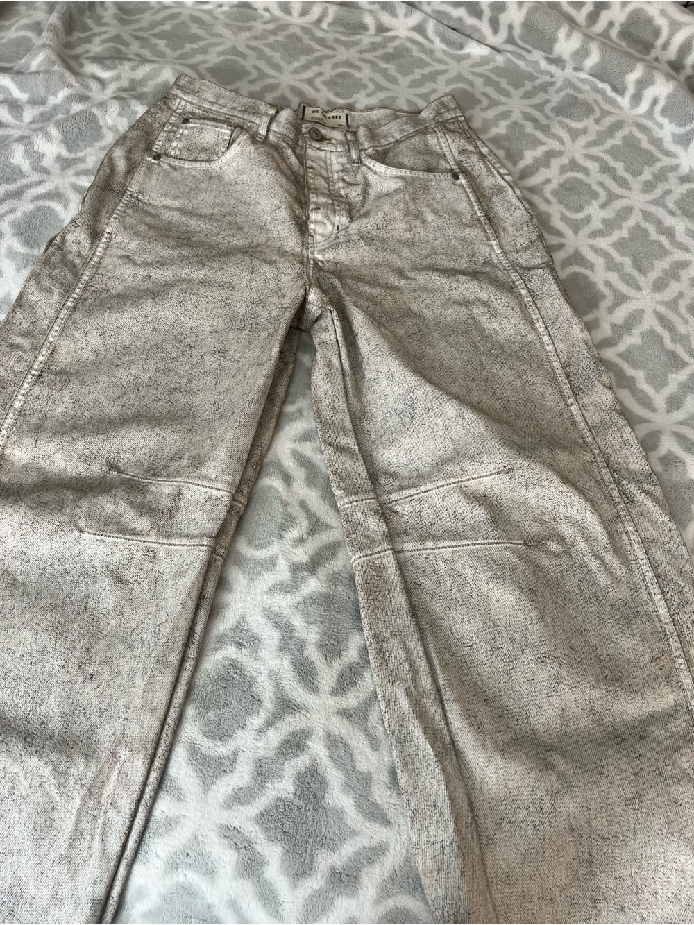 We The Free Good Luck Coated Barrel Jeans - Picture 8 of 9